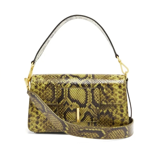 Wandler Georgia Python Print Bag Khaki Green Italian Leather RRP $754 Rare - Picture 1 of 13